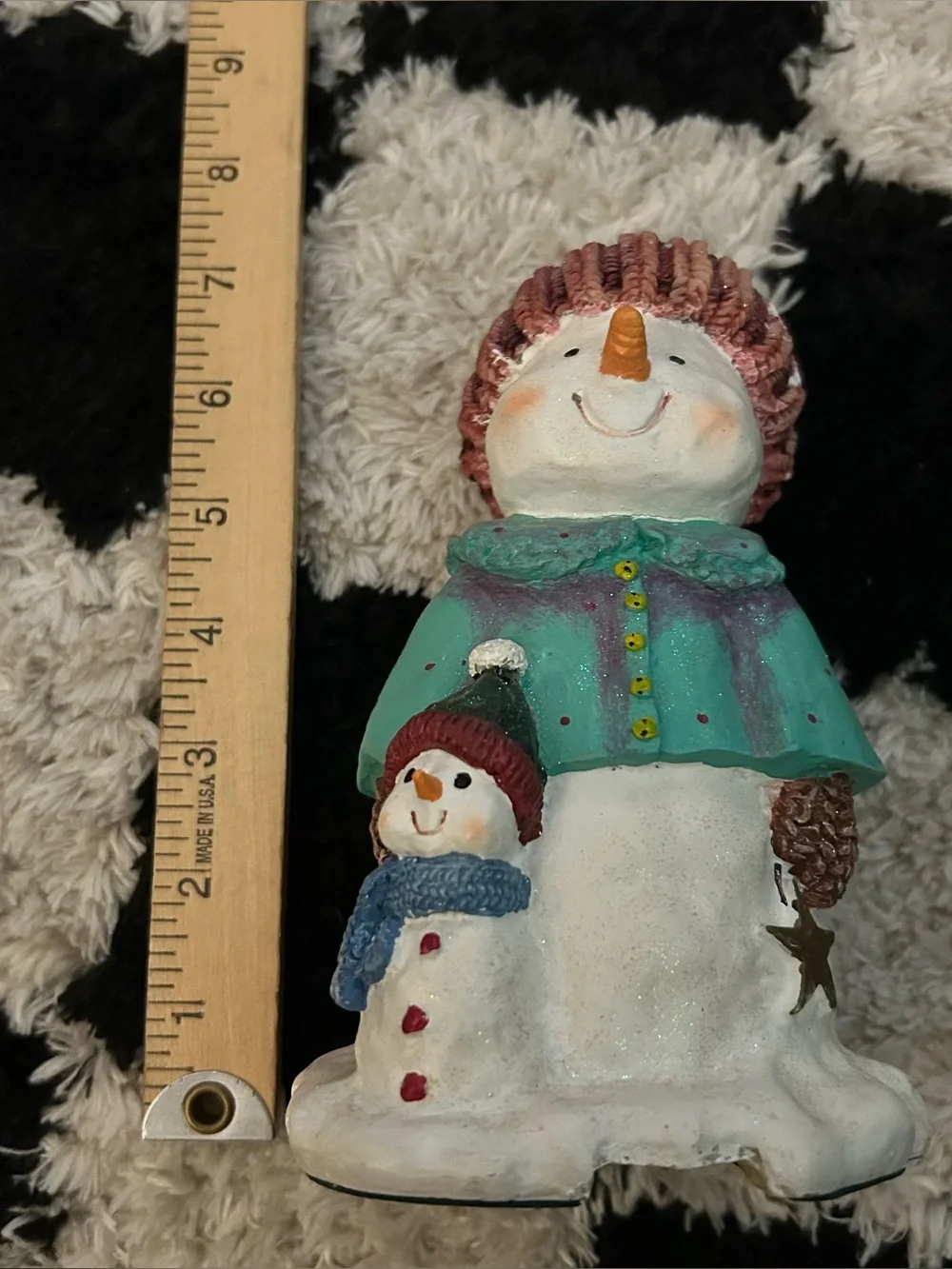 1998 Elaine Thompson Snowkins Collection Stocking Hanger Snowman #94332 Vintage